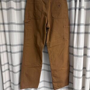 Carhartt Loose Original Fit Washed Duck Flannel-Lined Work Dungarees